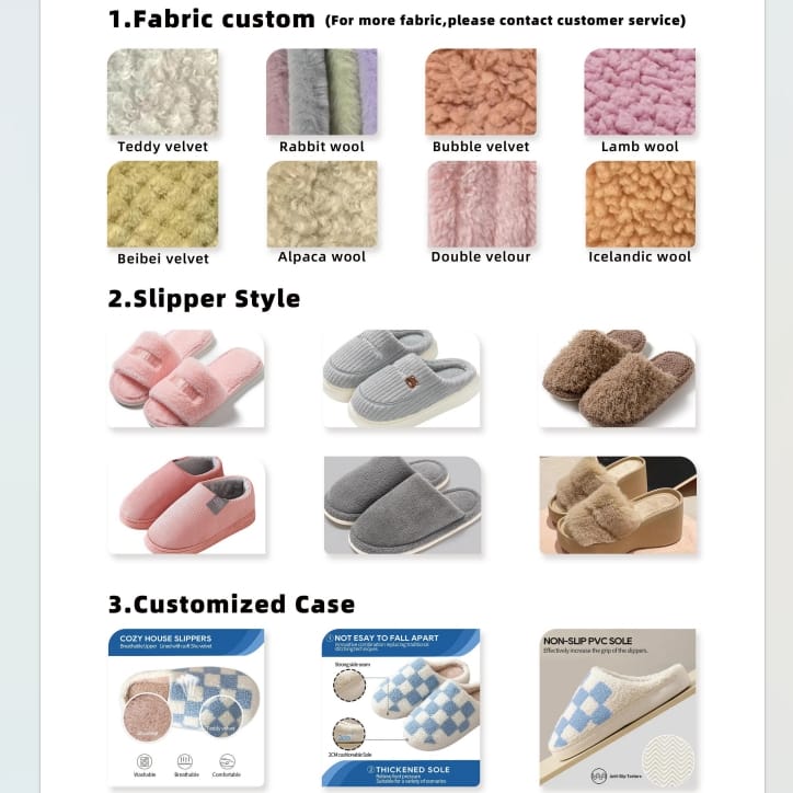 Personalized Custom Plush Slippers