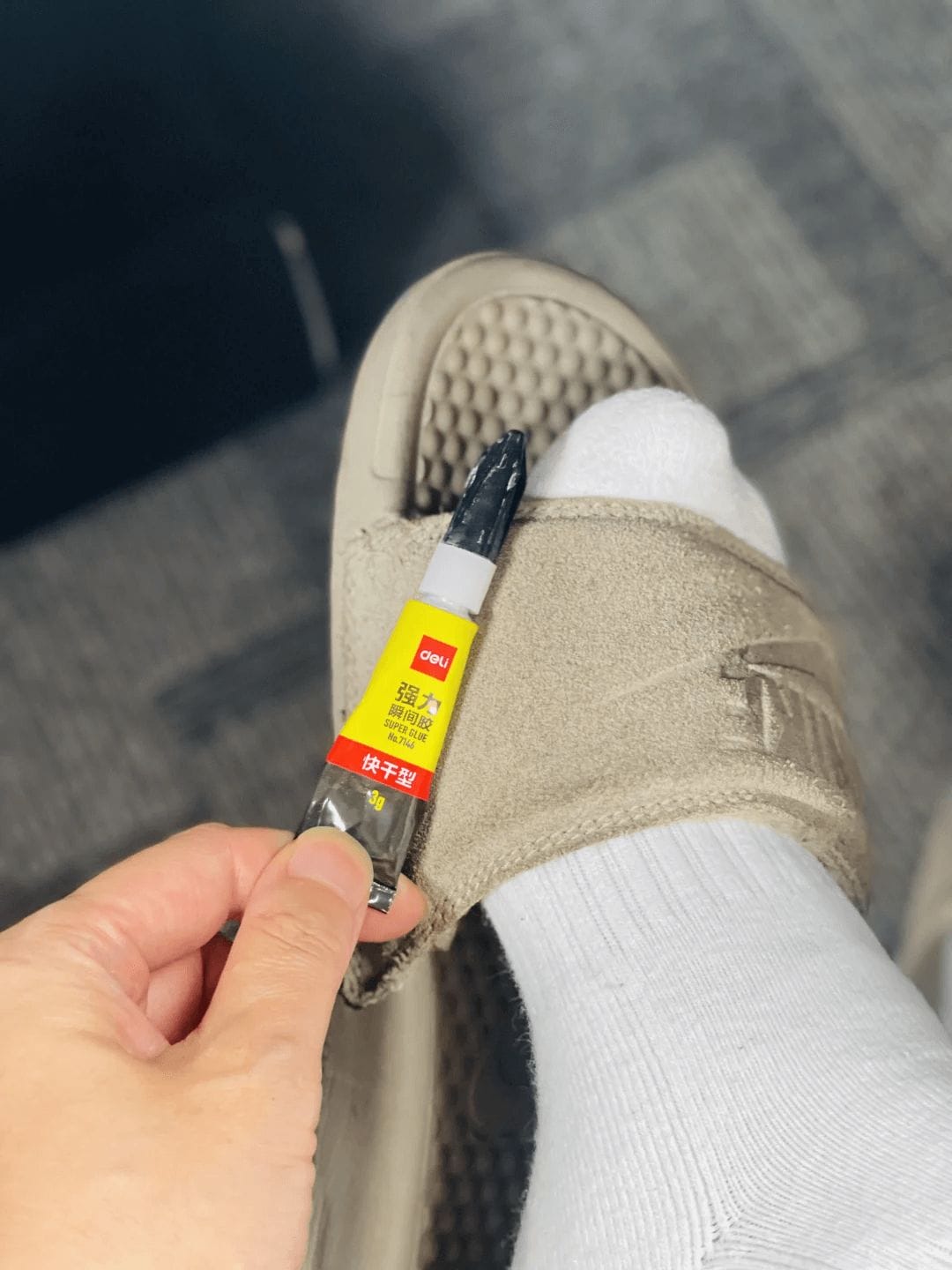 Fixing Worn Slippers