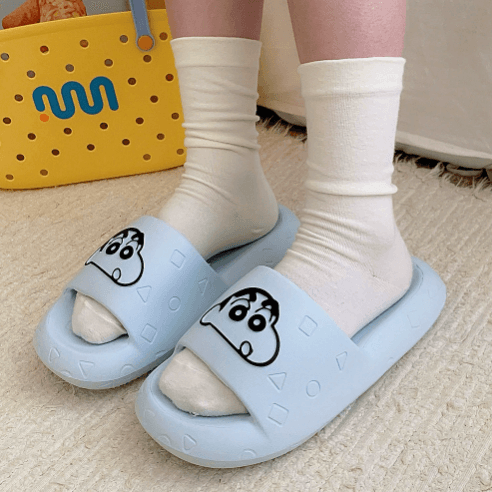 Custom Crayon Shin - chan Slippers: Playful Comfort for Fans
